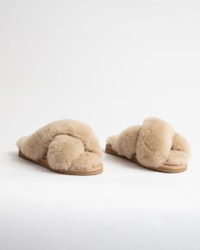 IDUN Sandaler/Tofflor med Päls, Beige