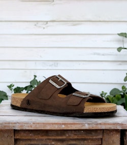 Sandaler Mjukt Läder, Mörkbrun