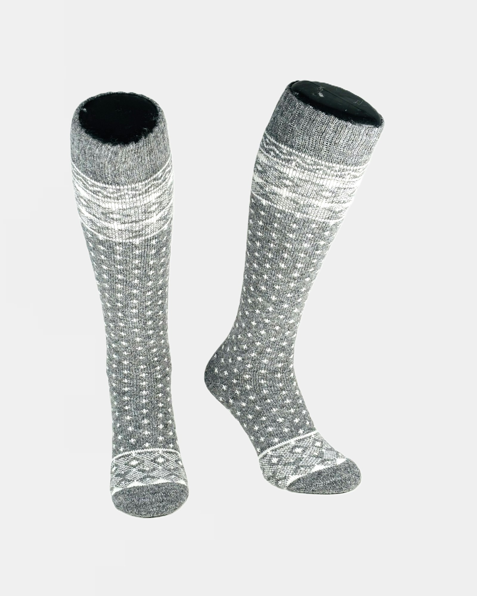 Alpine-Ski Ullsocka, Grå/Vit 1-par
