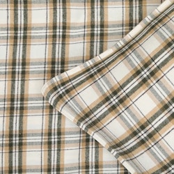 Påslakanset Fjällnäs Flanell eco-bomull, Grön-ruta