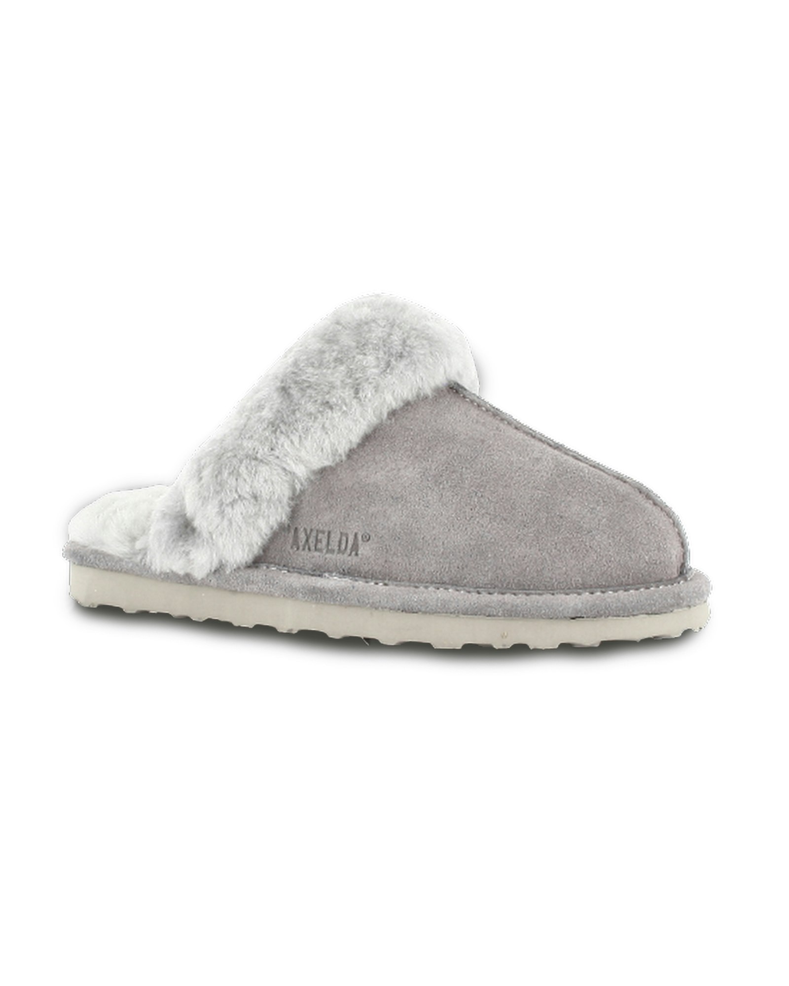 NANCY Fårskinn Slippers, Light Grey