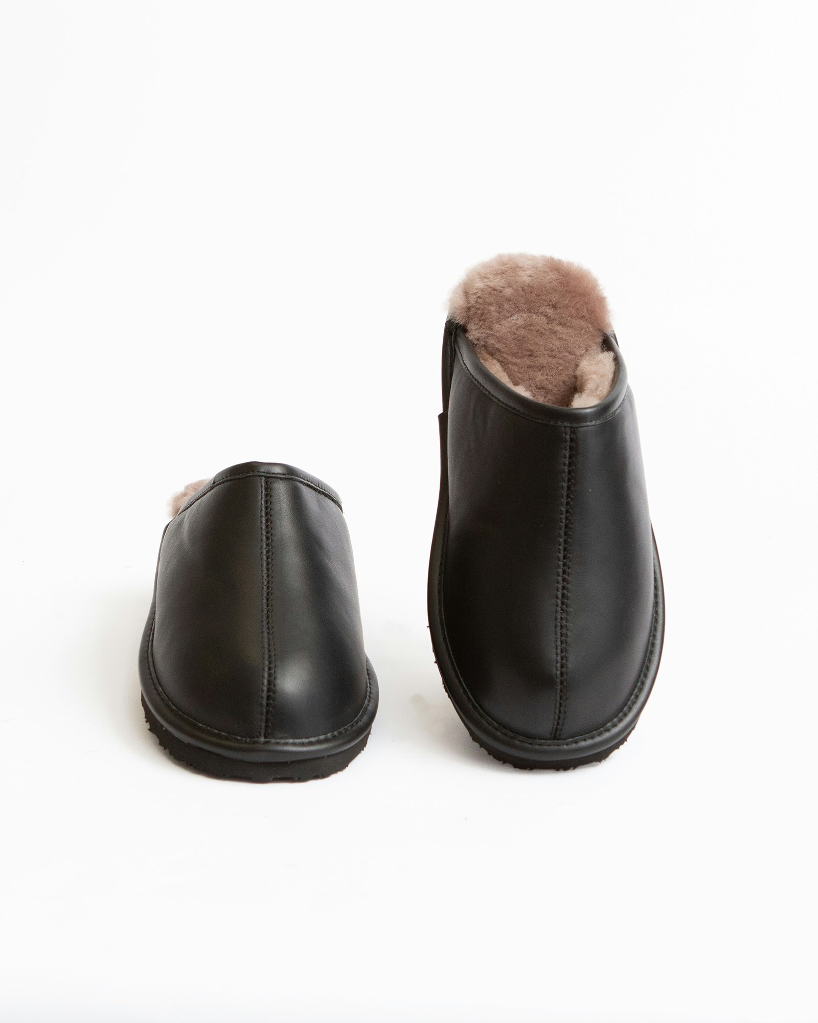 MANCHESTER Nappa Slippers, Black