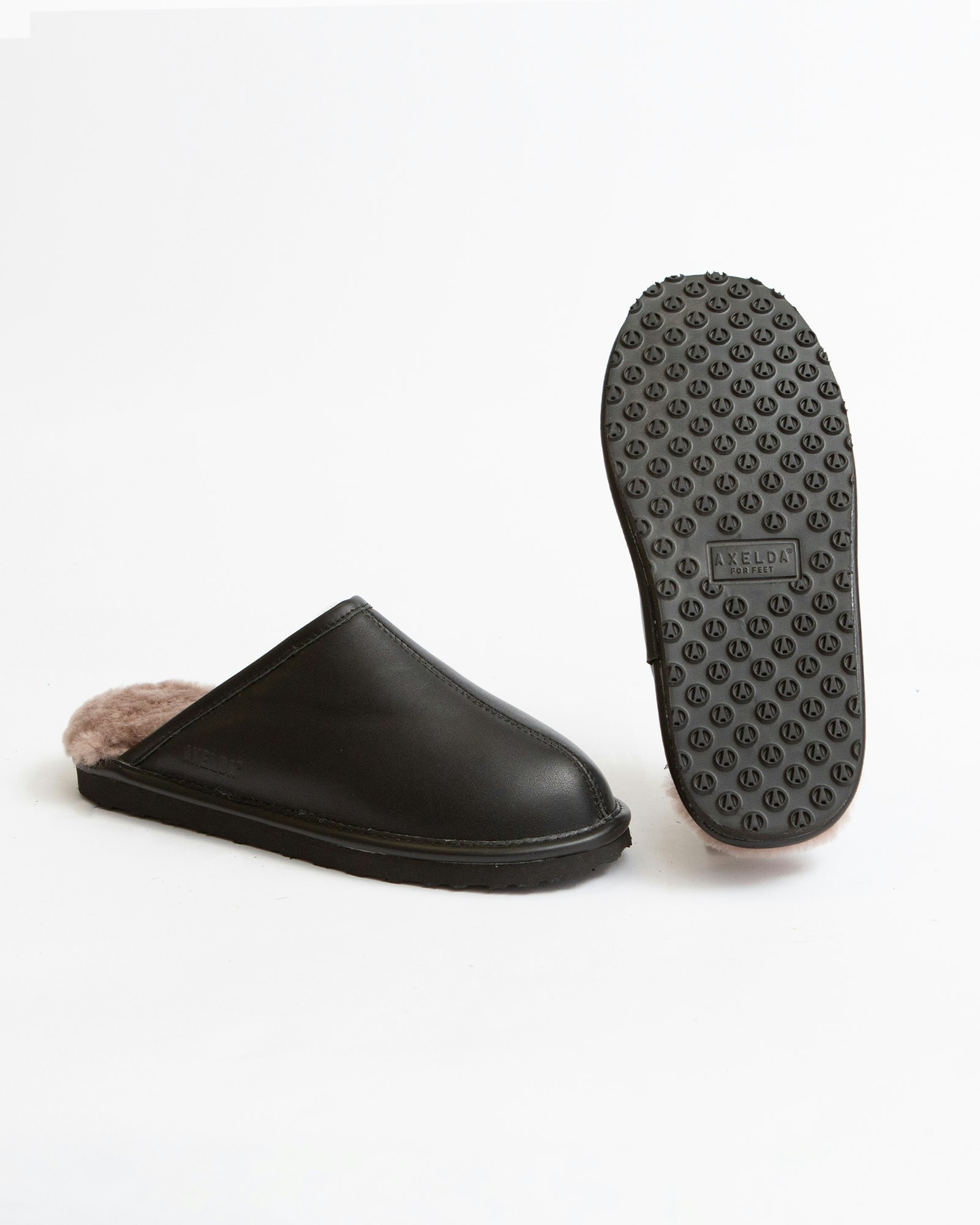 MANCHESTER Nappa Slippers, Black