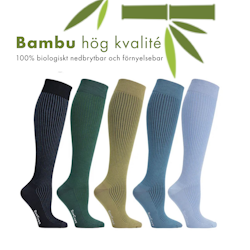 Ribb Stödstrumpor Breda Vader, 15-21 mmHg Blues 5-Pack
