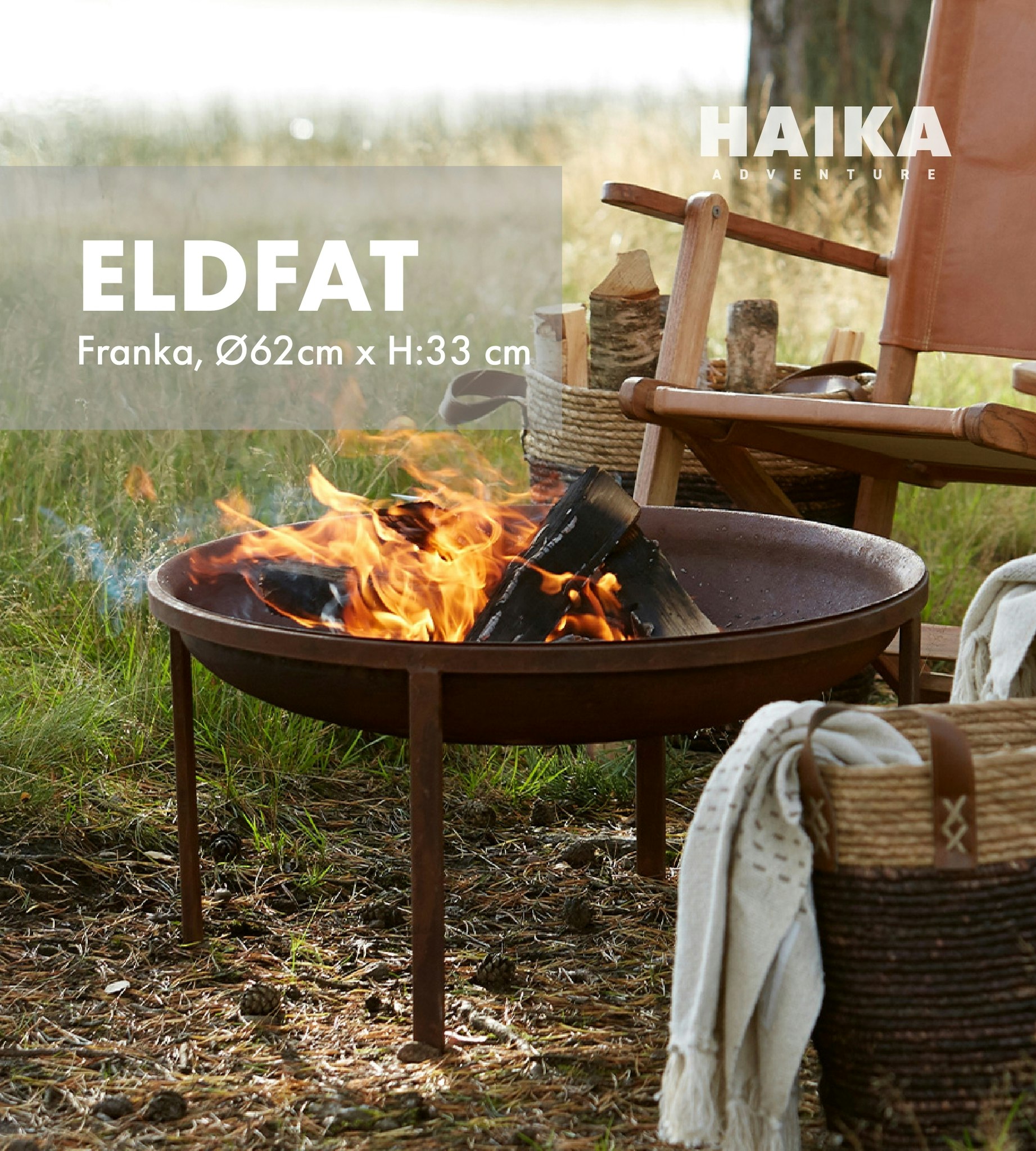 Eldfat Franka Rost Ø62cm L:63xH:33cm