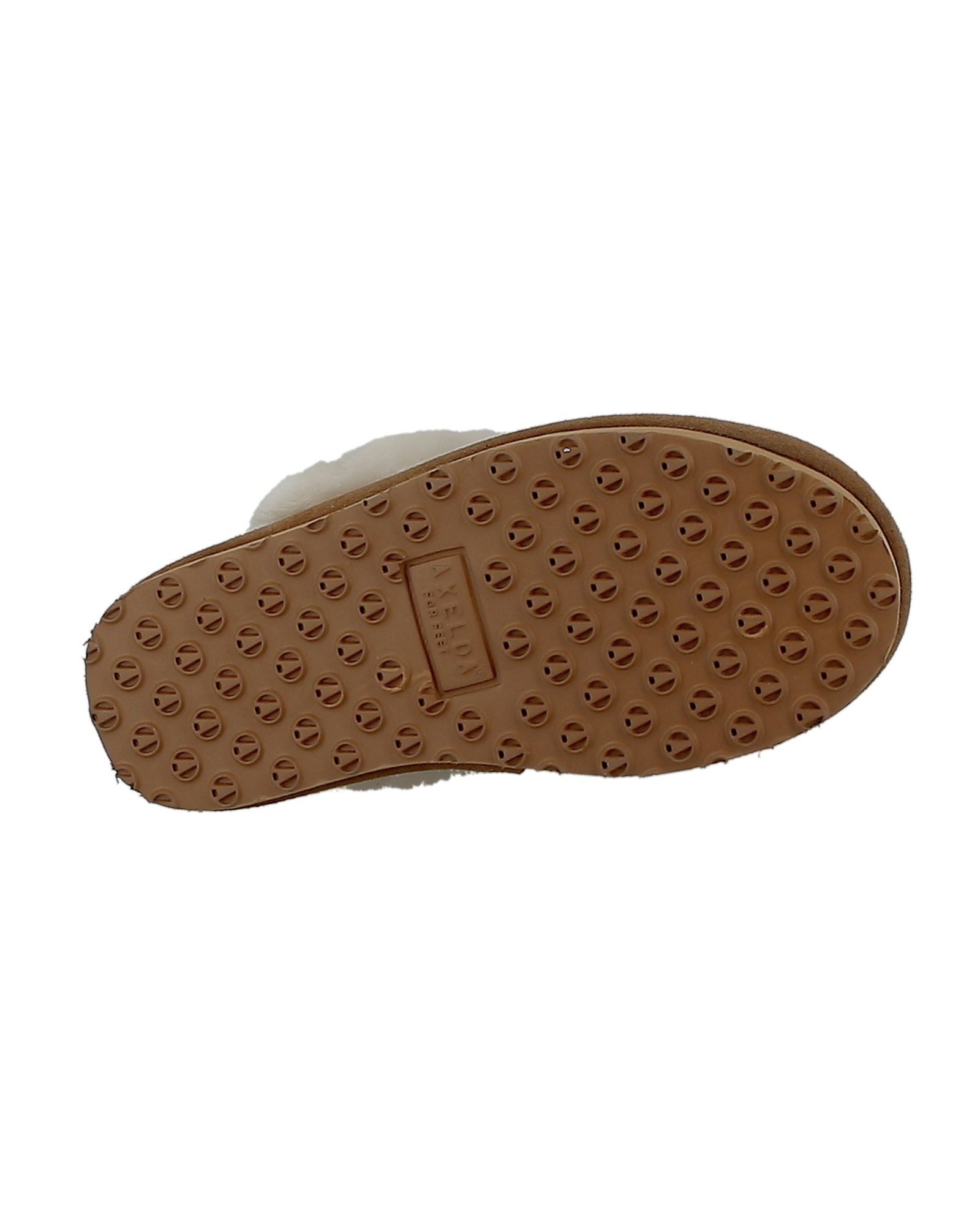 NANCY Fårskinn Slippers, Chesnut/Creme