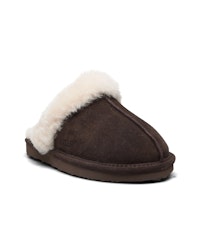 NANCY Fårskinn Slippers, Chocolate/Creme