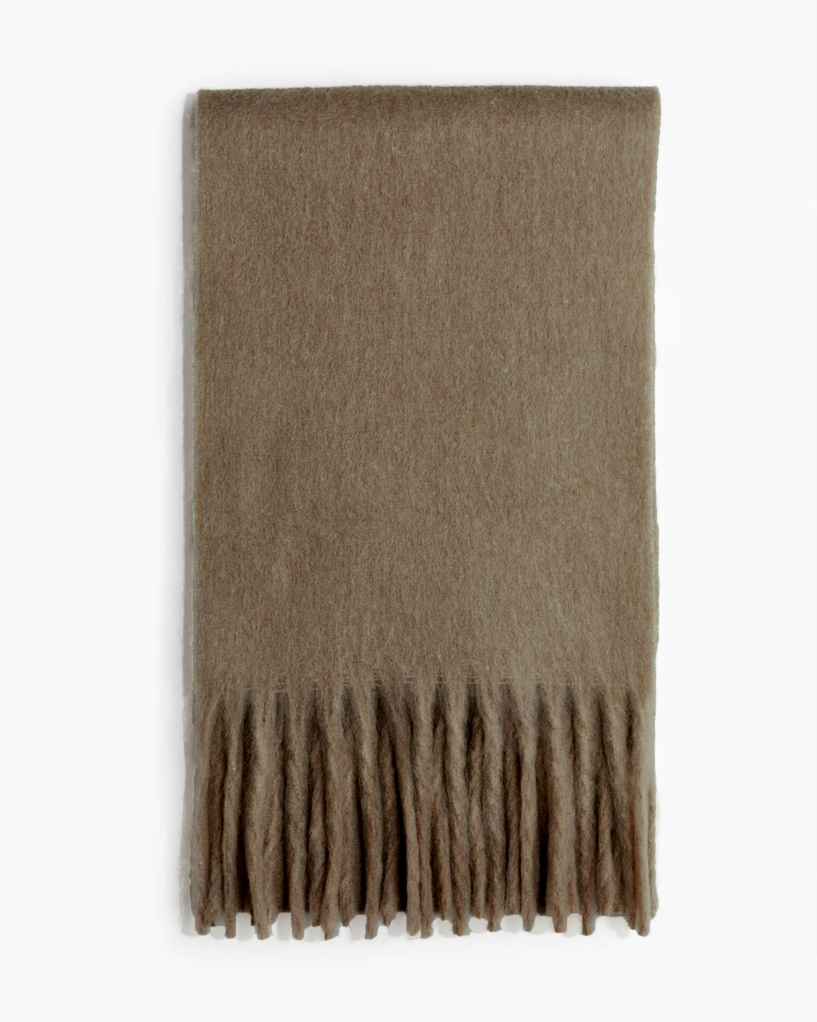 Softscarf m Fransar Oversized 41x250cm Walnut