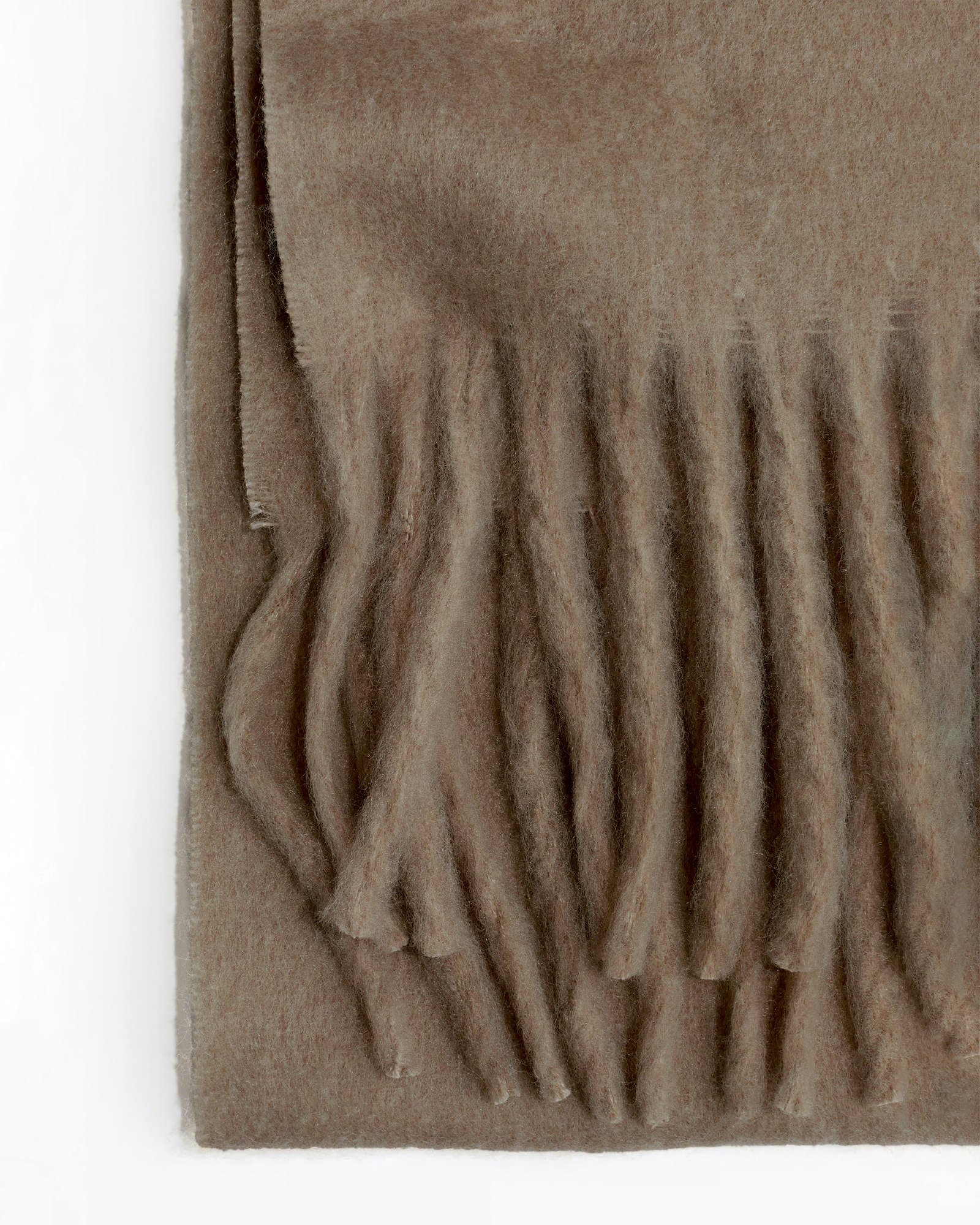 Softscarf m Fransar Oversized 41x250cm Walnut