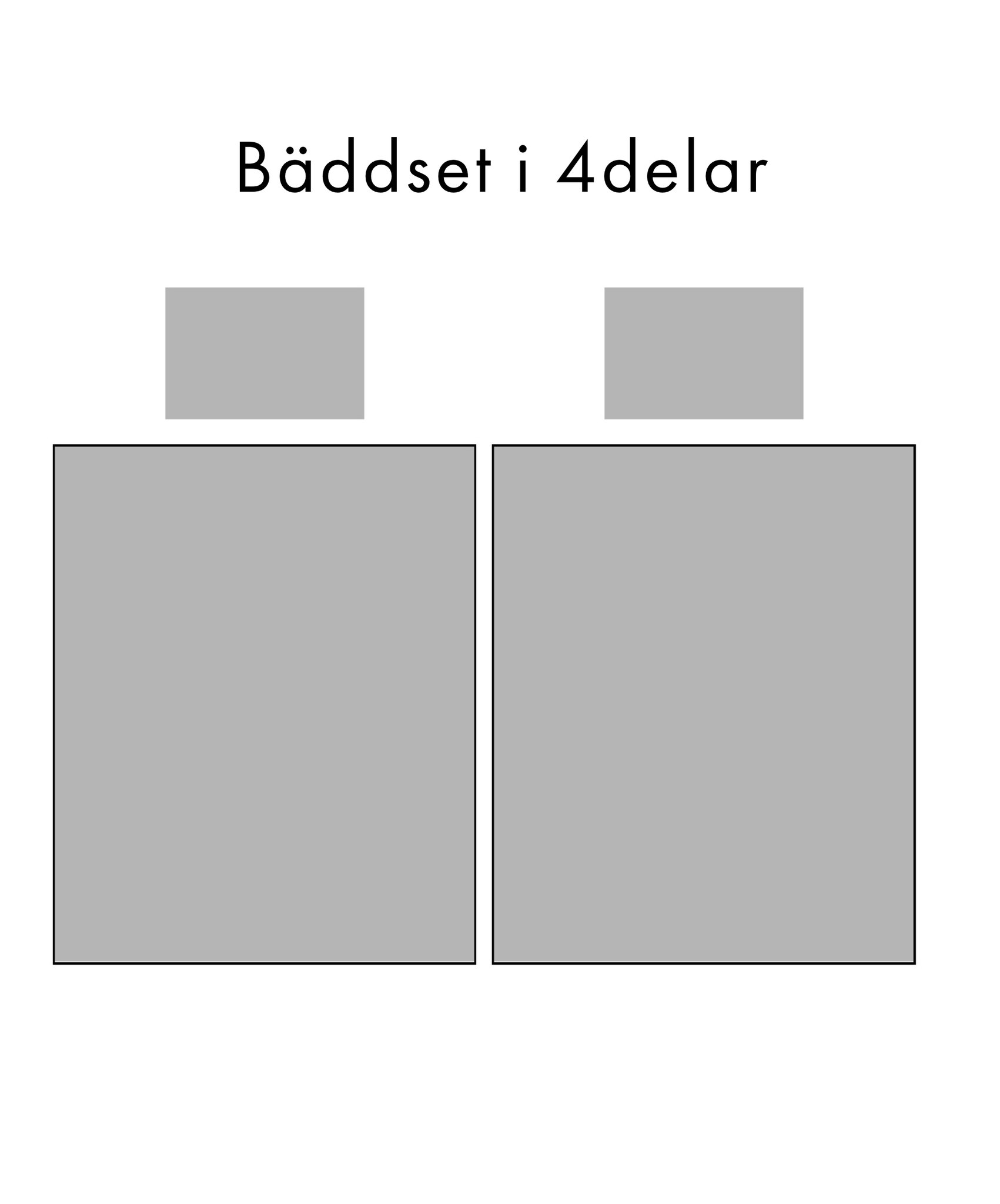 4-Dels Bäddest i Bomull - Grön