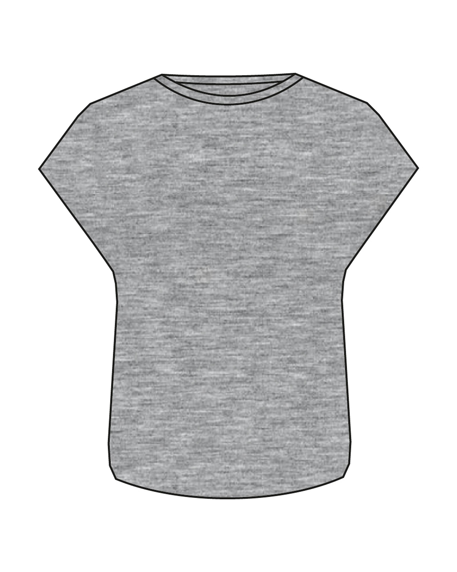 Träningstopp Dam Loose Fit, Mel.Grey