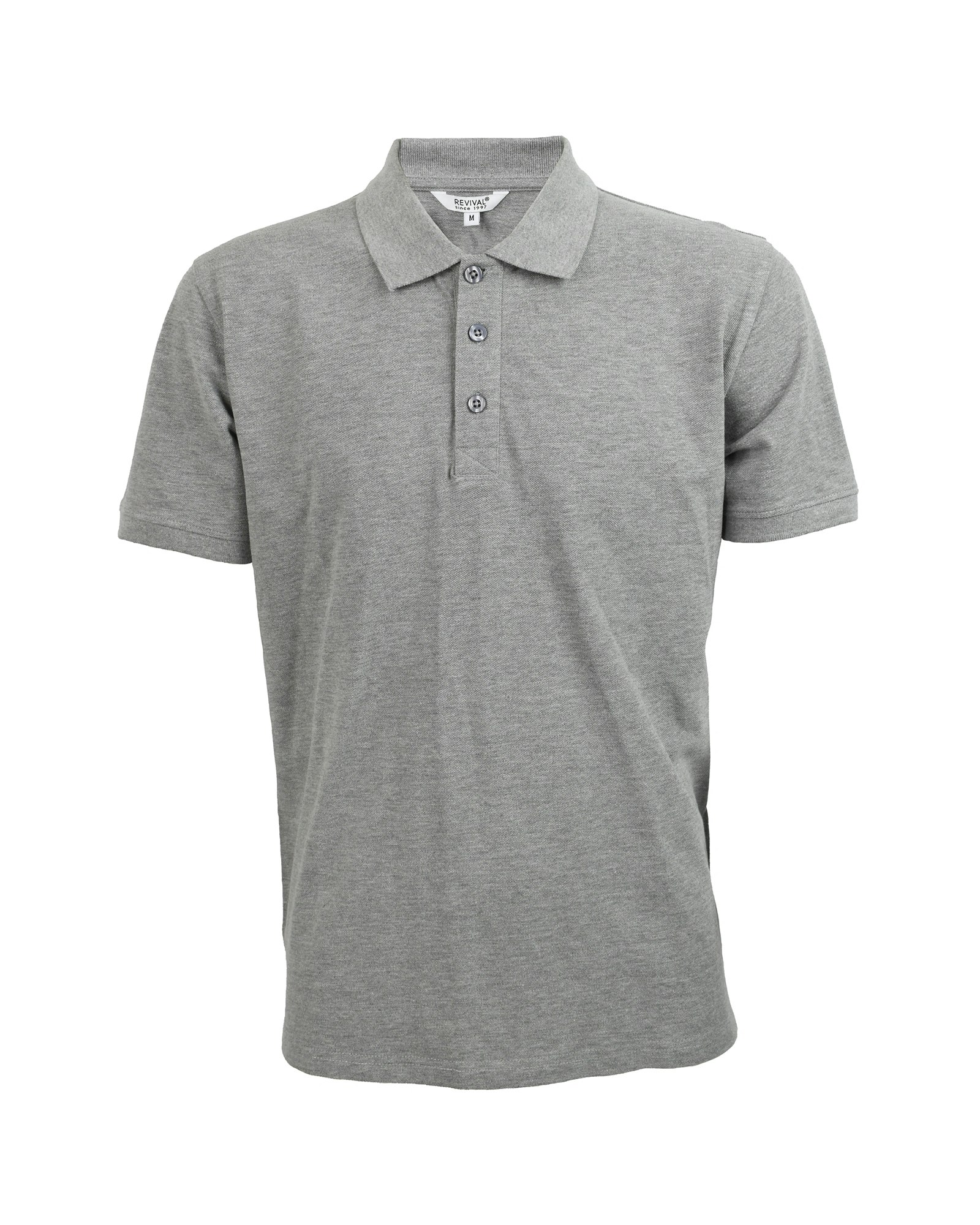 Pikétröja Regular Fit Mel.Grey