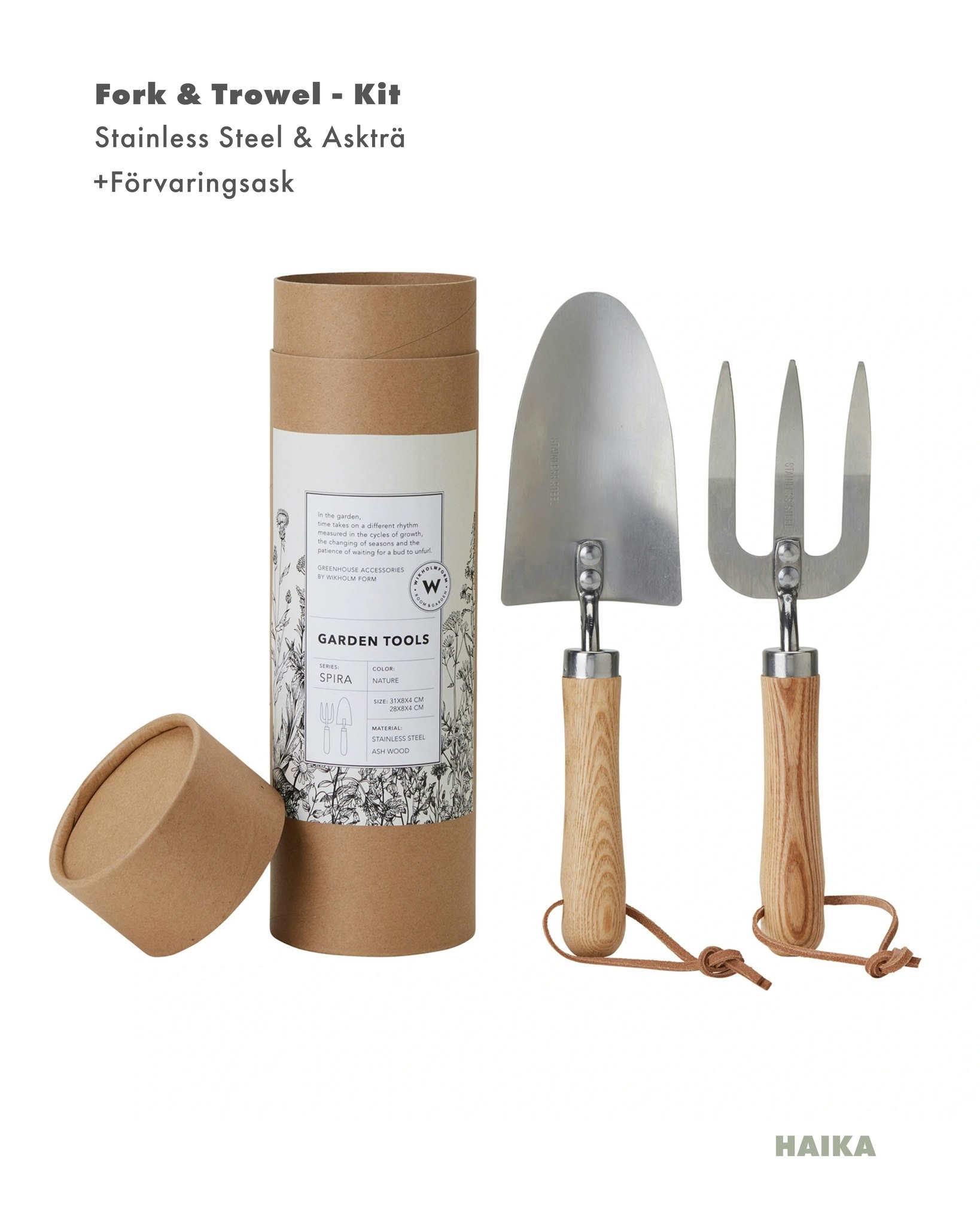 Trädgårdsverktyg Spira Askträ/Rostfritt Stål - Kit