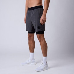 Shorts Rep 2 in 1 CLN Herr, Dk Grey