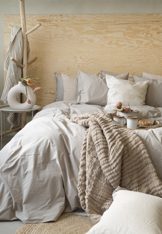 Påslakanset Waveless Percale - Sand
