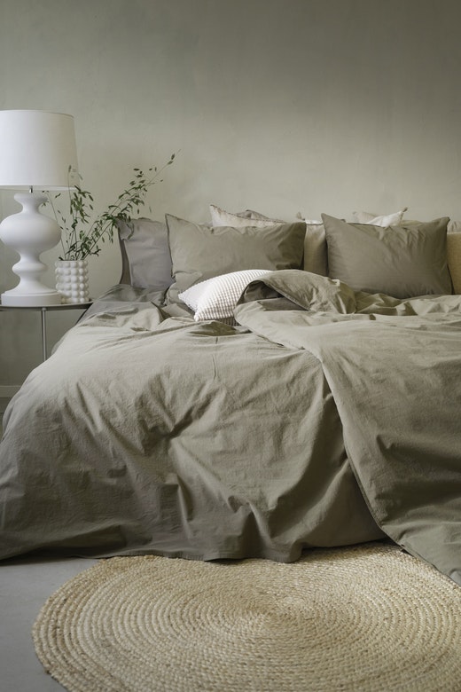 Påslakanset Waveless Percale - Grön