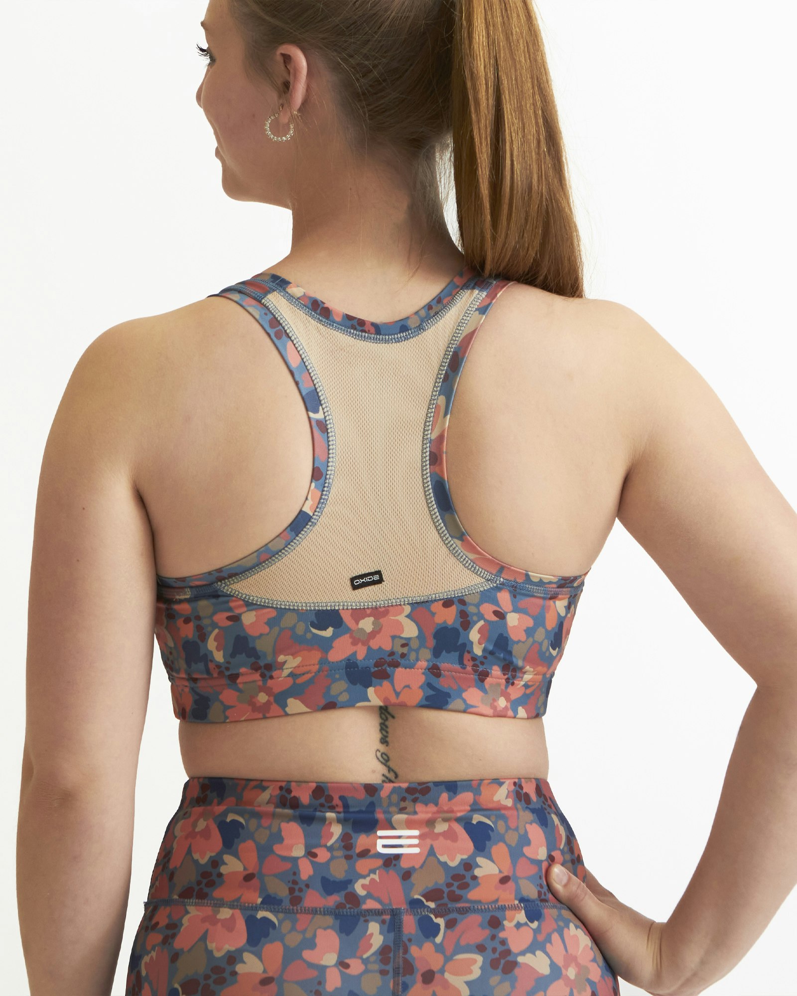 Sports Bra Aerobic, Teal Flow Comb