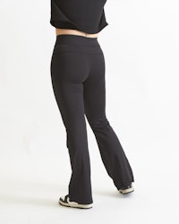 Stretch Flared Tights Dam – Svart