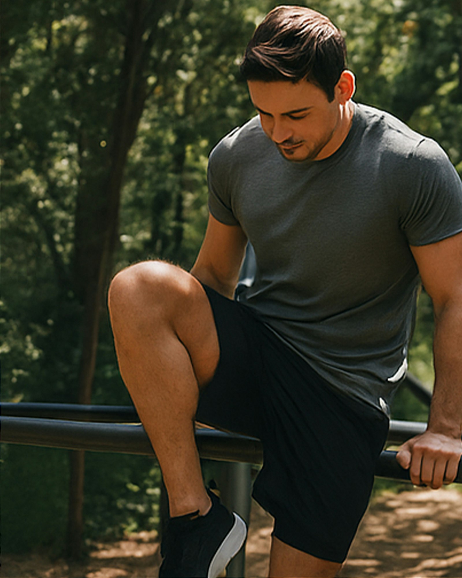 Stretchshort med 2 in One - Herr
