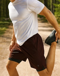 Power Workout Shorts 2-in-1 Herr – Mörkbrun | Oxide Sportswear