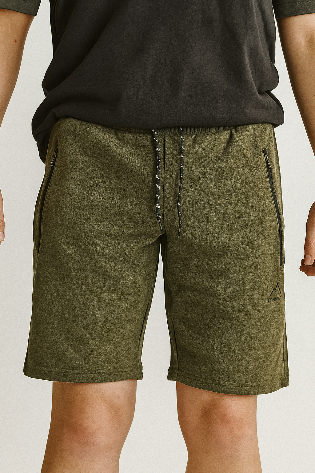 Sweatshorts Herr – Grön Melange | Mountain Trekking