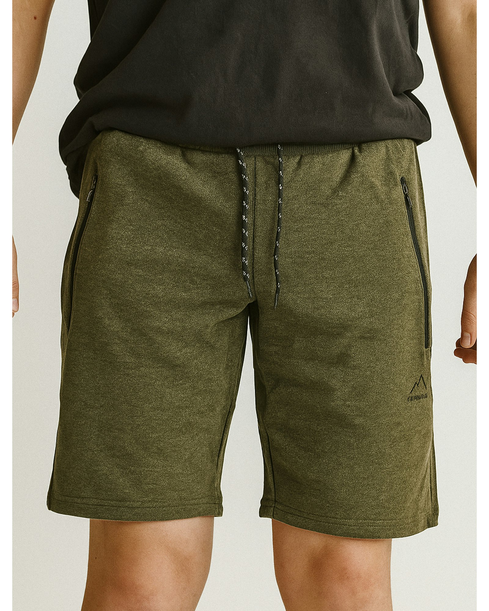 Sweatshorts Herr – Grön Melange | Mountain Trekking