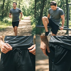 Stretchshort med 2 in One - Herr