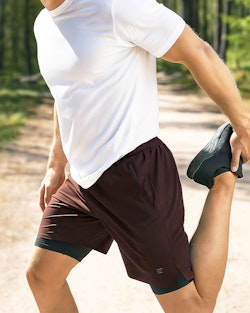 Power Workout Shorts 2-in-1 Herr – Brun | Oxide Sportswear