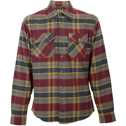 Flanellskjorta Herr, Marron-Comb