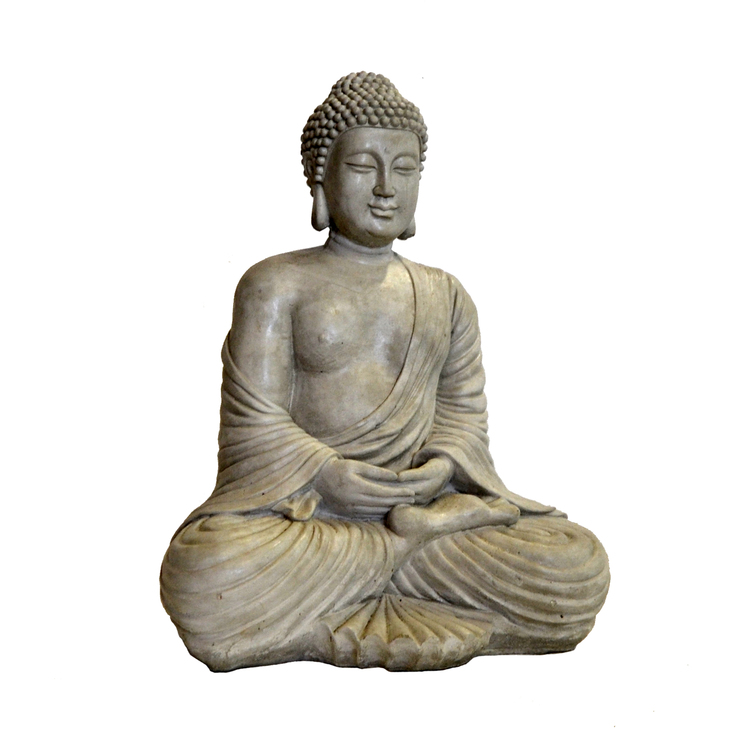 Betongfigur Sittande Budda