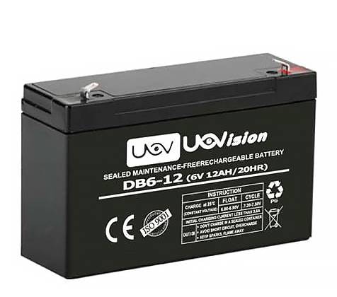 UOVision Externt batteri - 6V / 12AH