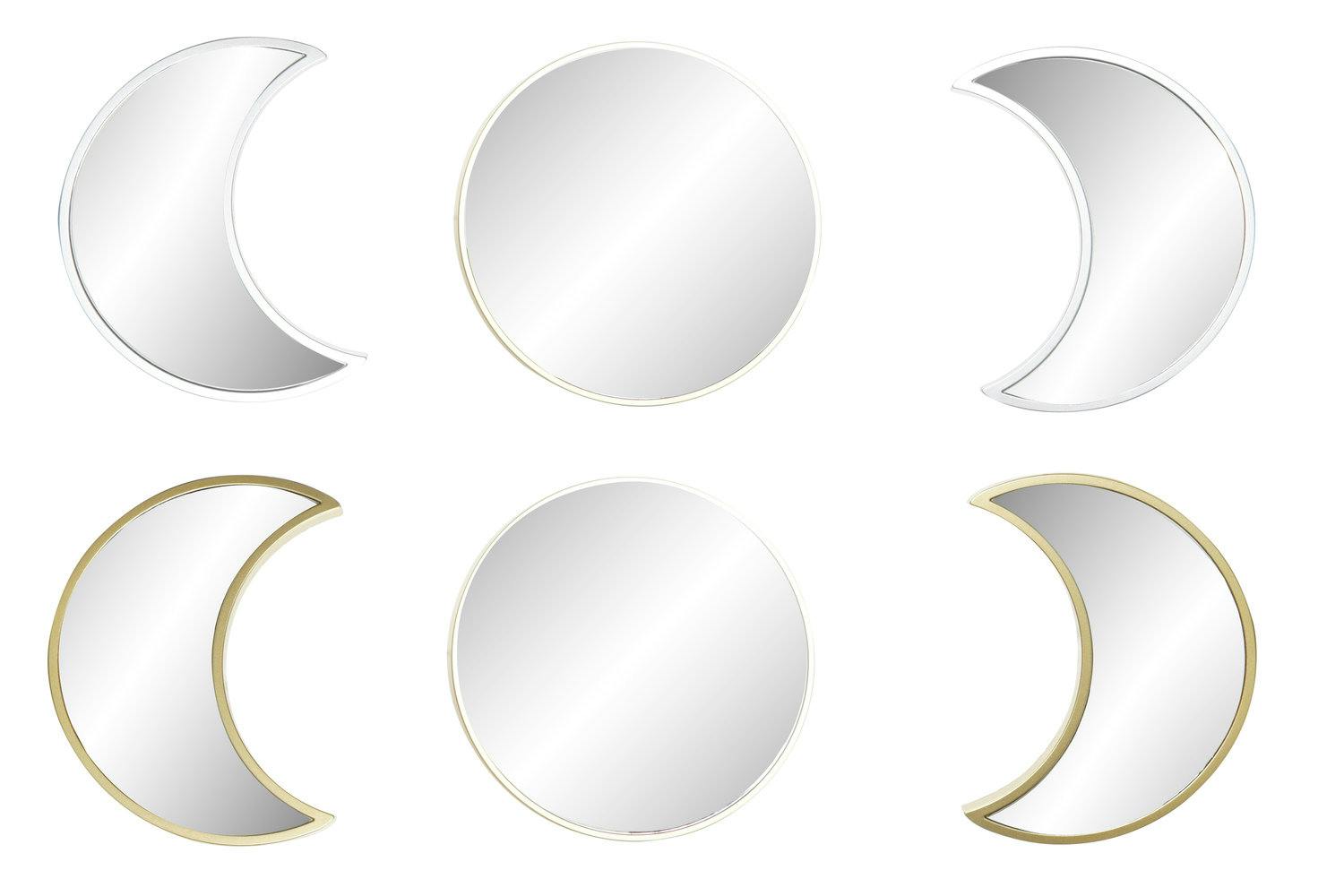 Spegel, silver måne, 3-pack