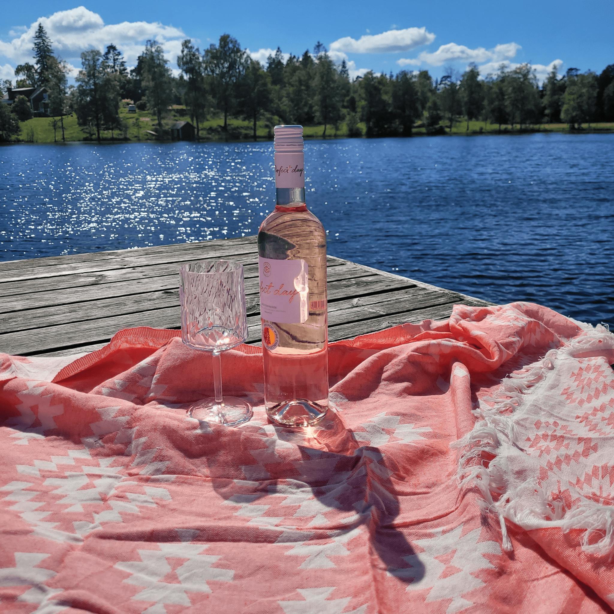 Hamam handduk, rosa, 190x100 cm