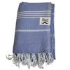 Hamam handduk, blå med vit rand, 220 x 150 cm