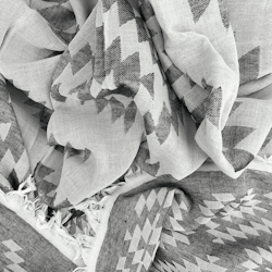 Hamam handduk, svart/vit, 190 x 100 cm