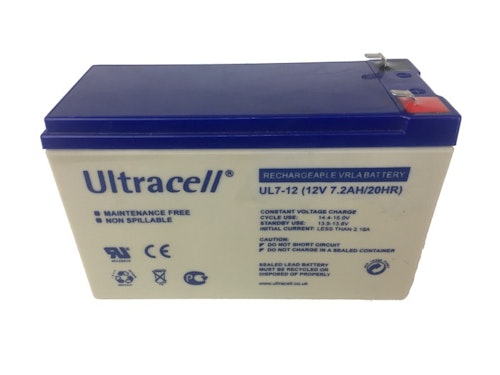 Ultracell batteri 12 volt, 7Ah