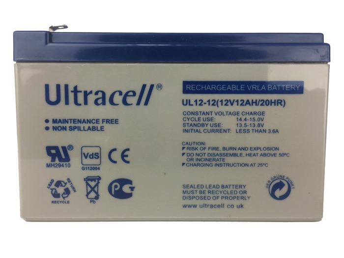 Ultracell batteri 12 Volt 12 Ah