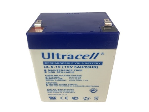Ultracell batteri 12 volt, 5Ah