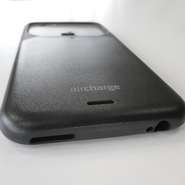 Aircharge iPhone 6 Plus, 6s Plus MFi Qi trådlöst laddningsskal - Svart - nederkant