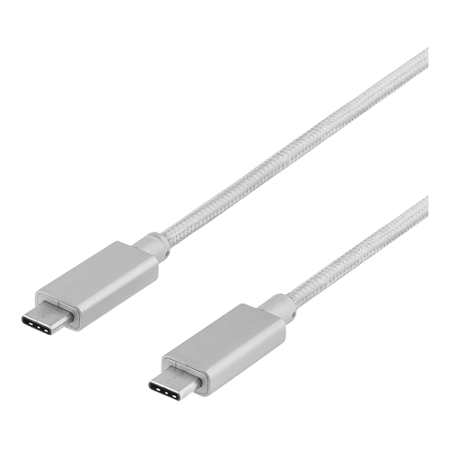USB-C till USB-C USB3.1 Gen 2 kabel, 1m - silver