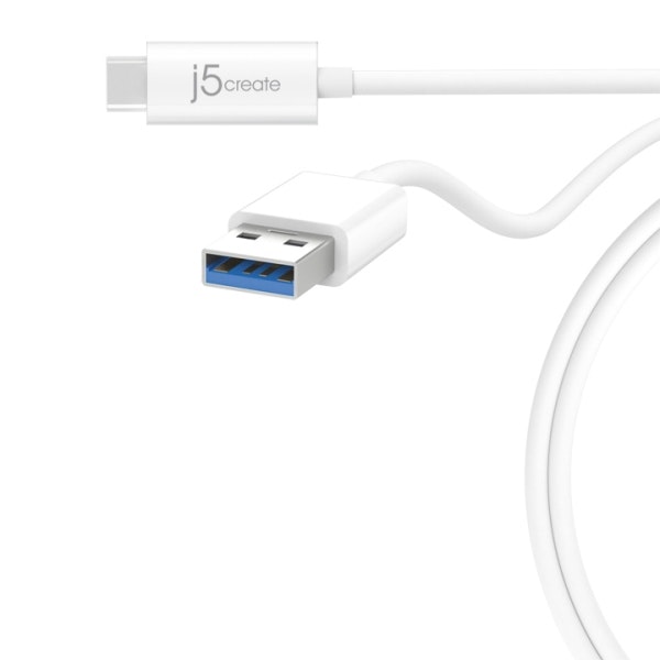j5create USB-C - USB-A synk- och laddkabel, 90cm