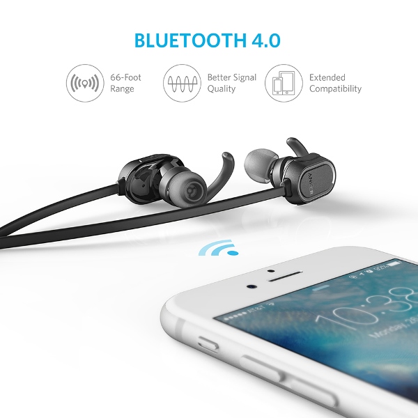 Anker SoundBuds Sport hörlurar med bluetooth 4.0