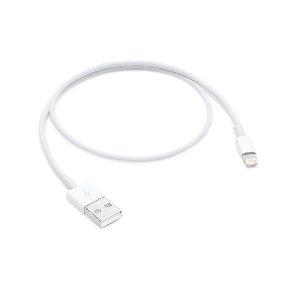 Apple Lightning - USB kabel, 50cm, liggande