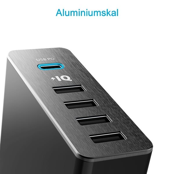 Anker PowerPort plus 5 USBC PD aluminium