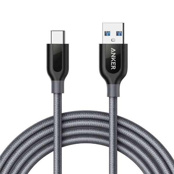 Anker PowerLine plus USB-C grå 180cm