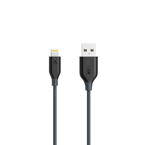 Anker PowerLine Lightning USB kabel - svart, 90cm