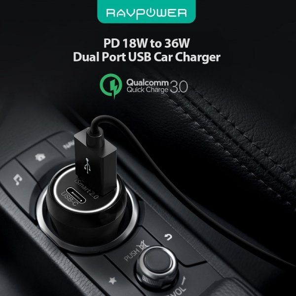 RAVPower billaddare med USB-C Power Delivery