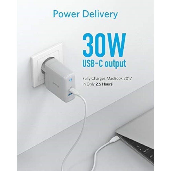 Anker PowerPort Speed+ Duo mobilladdare med 30W Power Delivery