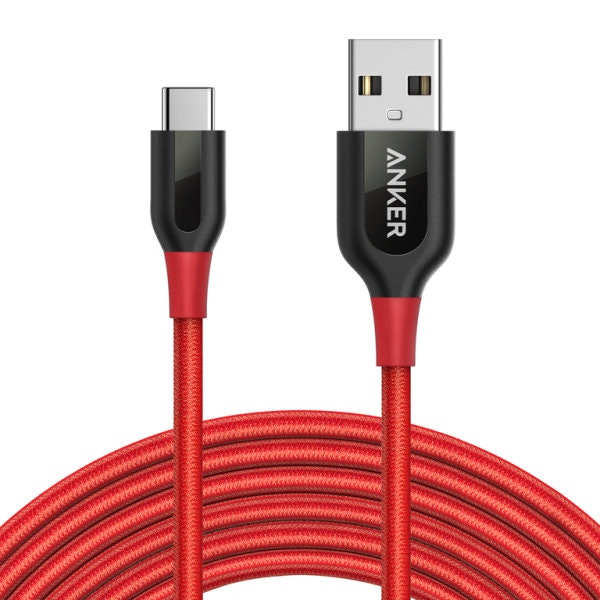 Anker PowerLine plus USB-C röd 300cm