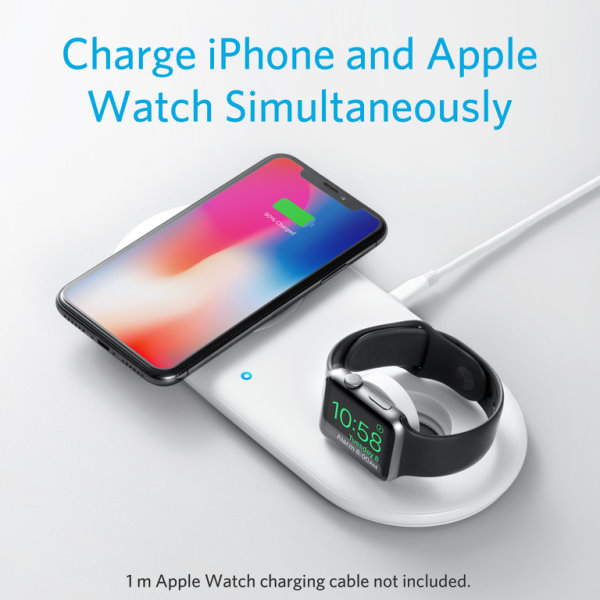 Anker PowerWave med Watch laddare laddar Watch och iPhone